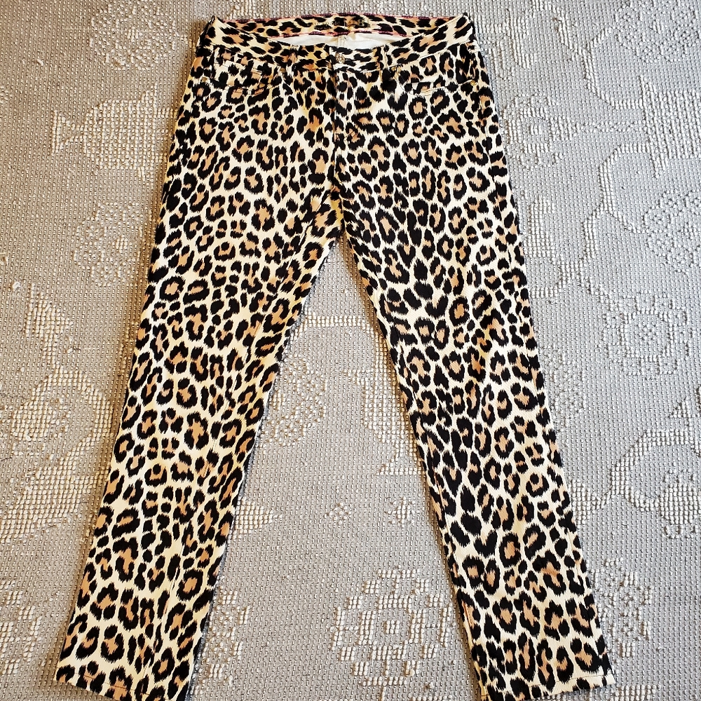 Kate spade EUC Broome street leopard jeans 28